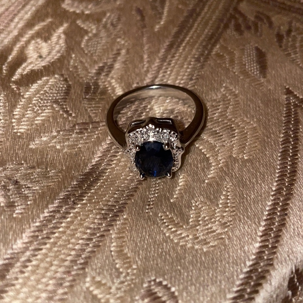 Silver Ring with Blue Stone